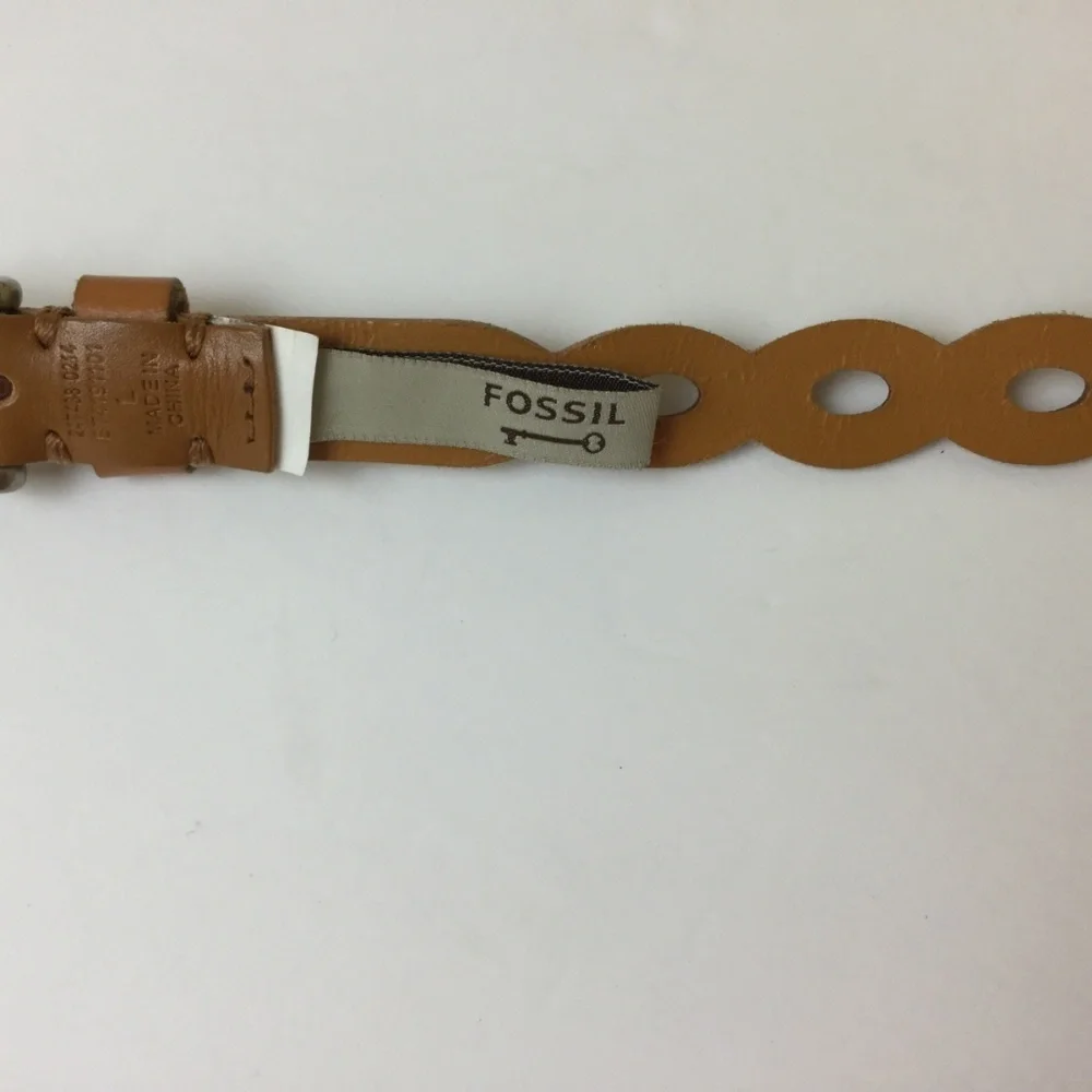 FOSSIL Women's Belt Cut Out Leather Brown